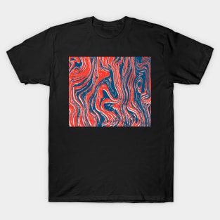 Marbled Red, White, and Blue T-Shirt